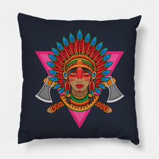 apache girl Pillow