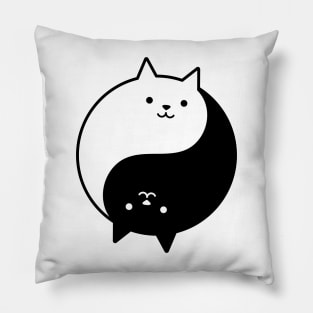 Yin Yang Cats Pillow