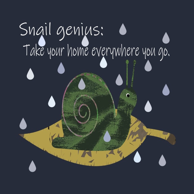 Snail Genius Take Your Home Everywhere You Go by MelissaJBarrett