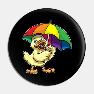 Duck with Umbrella Pin