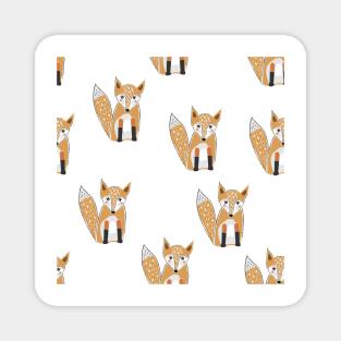 Sweet Fox Pattern Magnet