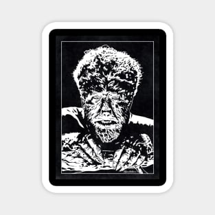 THE WOLFMAN (Black and White) Magnet