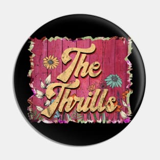 Classic Thrills Personalized Flowers Proud Name Pin