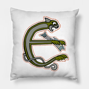 Celtic Cat Letter E Pillow