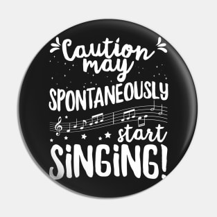 Caution may spontaneously start singing! - Music Singer product Pin