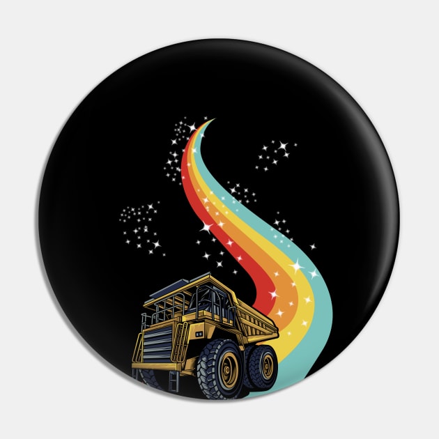 Dump Truck Rainbow Pin by damnoverload