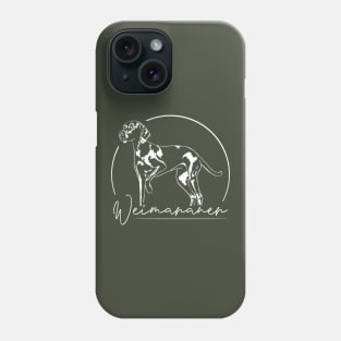 Weimaraner dog lover portrait Phone Case