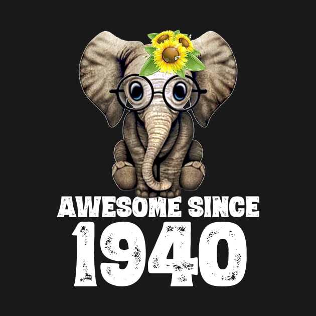 Awesome since 1940 80 Years Old Bday Gift 80th Birthday by DoorTees