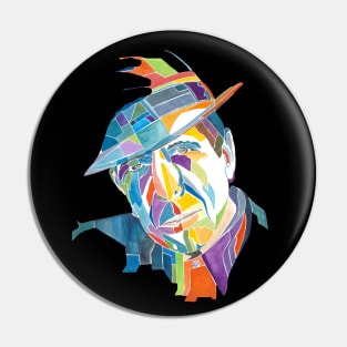 Leonard Cohen tipping his hat Pin