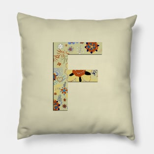 Monogram letter F Pillow