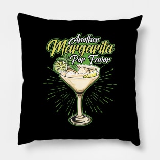 Another Margarita Por Favor Funny Cocktail Joke Pillow