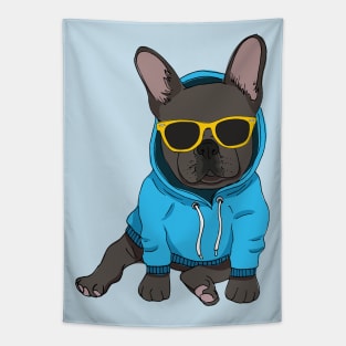 Hipster Frenchie (Black) Tapestry