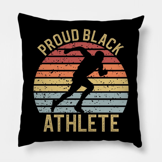 Proud Black Athlete Pillow by DragonTees