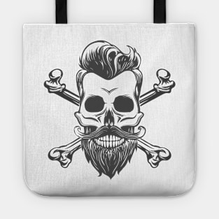 Skull with Beard and Crossed Bones Tote