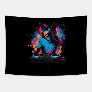 Cat DJ Wave Tapestry