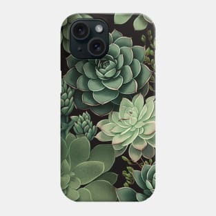 Succulent Plant Botanical Green Floral Pattern Flower cactus Phone Case