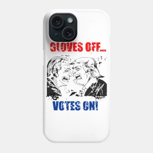 trump biden gloves off votes on redblue heavy grunge version Tshirt and Novelty gift Phone Case