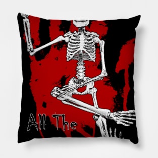 All The Horror Skeleton Pillow