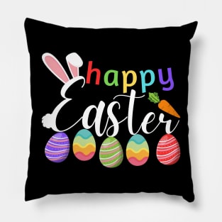 Happy Easter Bunny Rabbit Face Funny Easter Day Pillow