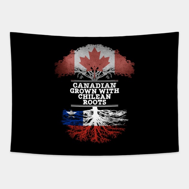 Canadian Grown With Chilean Roots - Gift for Chilean With Roots From Chile Tapestry by Country Flags