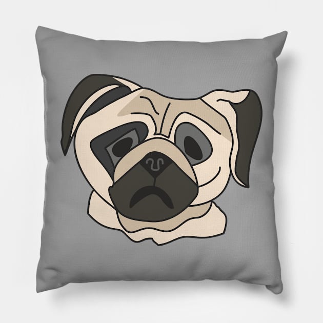 PUG Muzzle Pillow by Alekvik