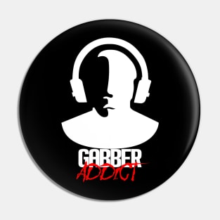 Gabber Addict - White Pin