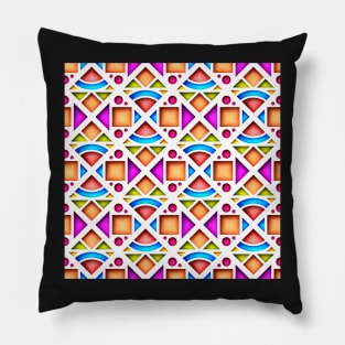 3d Сolorful Geometric Pattern Pillow