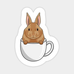 Rabbit with Cup of Coffee Magnet