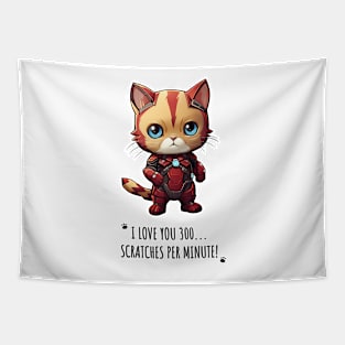 Meow-nificent Iron Cat Tapestry