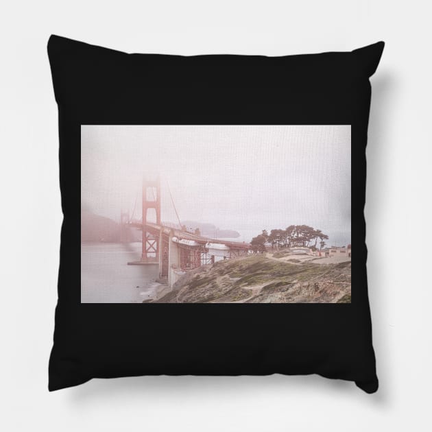 A foggy morning Pillow by jvnimages