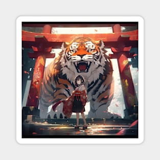 Temple Guardians: The Girl and the Tiger Magnet