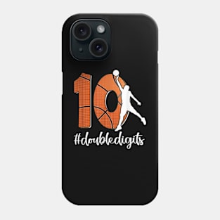 10th Birthday Double Digits Ten Basketball For Boys Men Phone Case