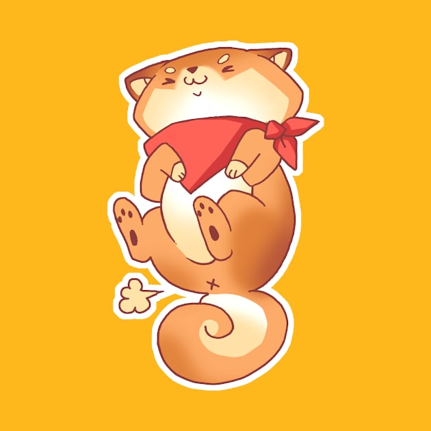 Rude Shiba Dog 6 - Tiny Farts by floralfrolic