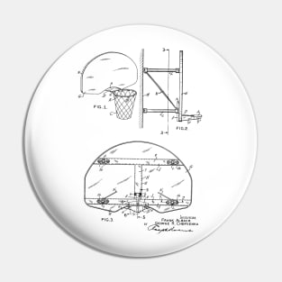 Basketball Goal Vintage Patent Hand Drawing Pin