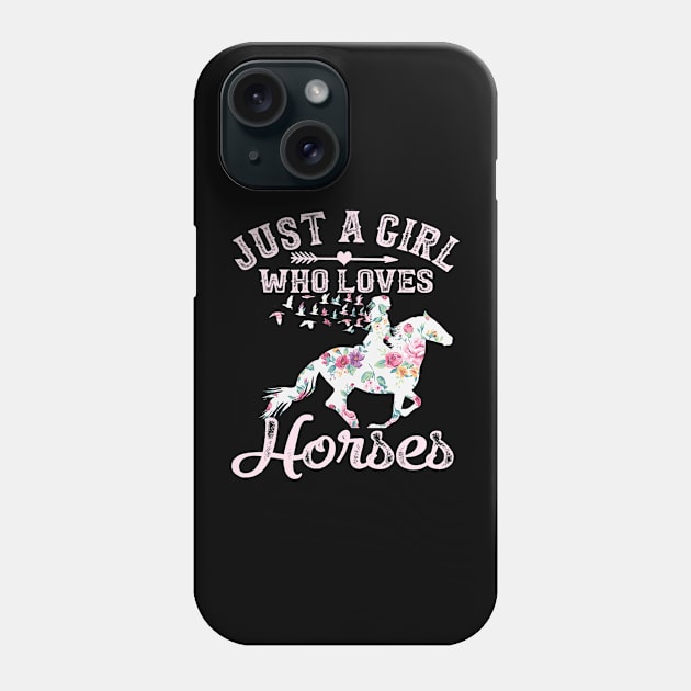 Just A Girl Who Loves Horses Horse Riding Phone Case by tabbythesing960