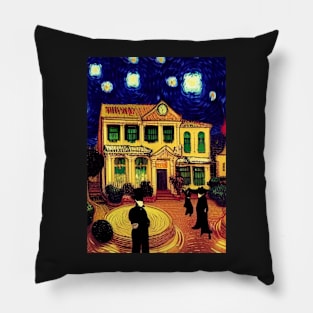 FRENCH GHOSTS RETURN HOME ON HALLOWEEN Pillow