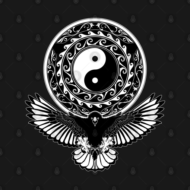 Yin Yang Eagle by NicGrayTees