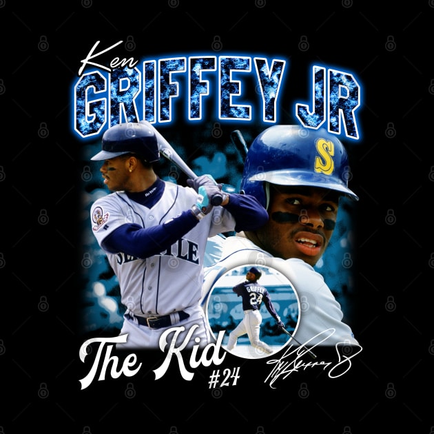 Ken Griffey Jr The Kid Basketball Legend Signature Vintage Retro 80s 90s Bootleg Rap Style by CarDE