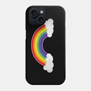 Vintage Full Colorful Rainbow Arch with Clouds Phone Case