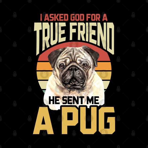 Retro Pug by ShirtsShirtsndmoreShirts