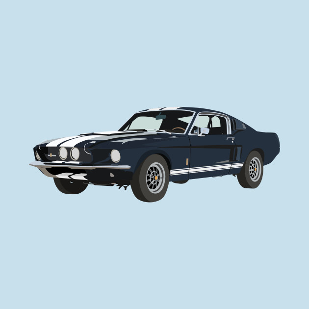 Discover Blue Vintage Muscle Car - Car - T-Shirt