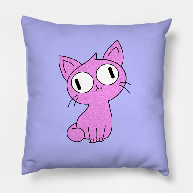 Pink cat Pillow by Nobby way