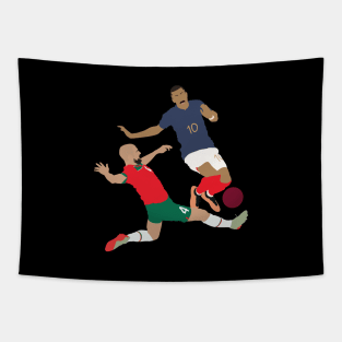 Sofyan Amrabat Tackle of the World Cup, Morocco vs France Tapestry