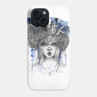Blue Jay Watercolor Painting Phone Case