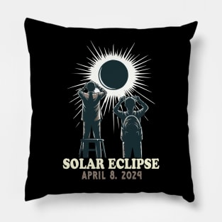 Total Solar Eclipse April 8 2024 Teacher Student Matching Pillow