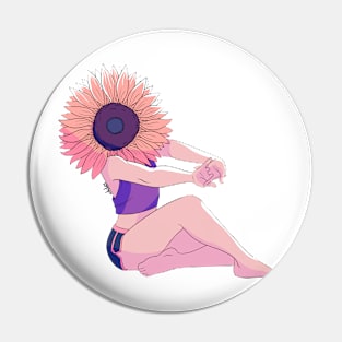 Sunflower girl Pin