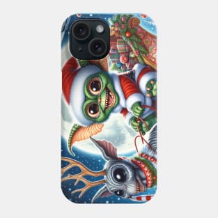 Christmas Gremlin and Alien Phone Case