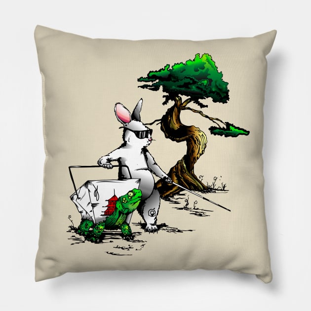 Tortoise and the Hare Pillow by Renegade Rags