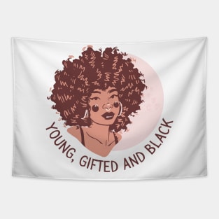 Young Gifted and Black Girl Tapestry