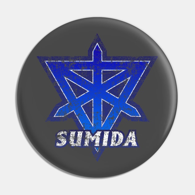 Sumida Ward of Tokyo Japanese Symbol Distressed Pin by PsychicCat